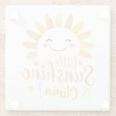 リトルサンシャインパーソナライズされたコースター ガラスコースター (裏面)