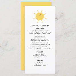 リトルサンシャインパーティー メニュー