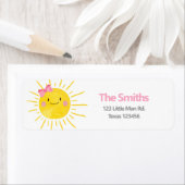 リトルサンシャインピンクガールボウ差出人住所ラベル ラベル (インサイチュ)