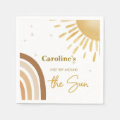 リトルサンシャインファーストのまわりにトリップザサン誕生日 スタンダードカクテルナプキン (正面)