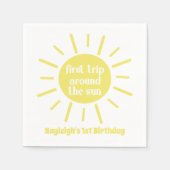 リトルサンシャインファーストのまわりにトリップザサン スタンダードカクテルナプキン (正面)