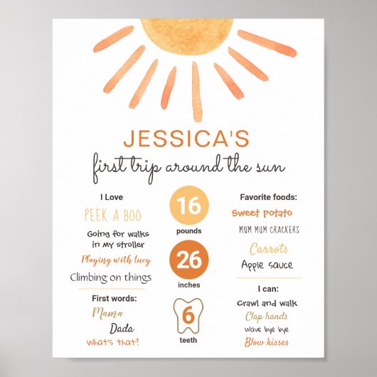 リトルサンシャインファーストトリップサン誕生日マイルストーン ポスター (正面)