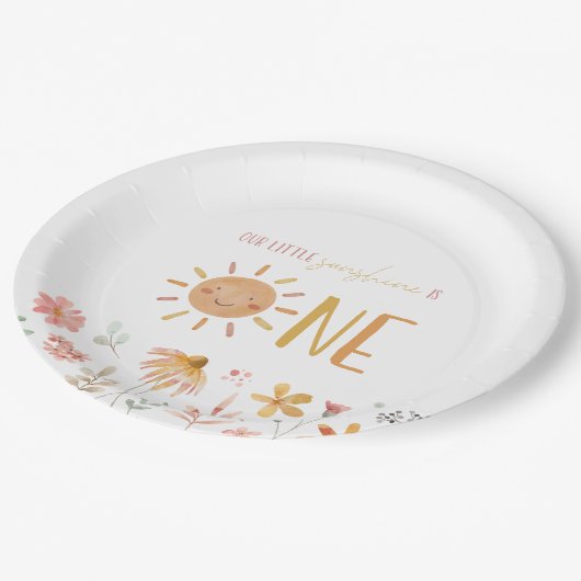 リトルサンシャインファースト誕生日 ペーパープレート (アングル)