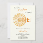 リトルサンシャインファースト1歳の誕生日 招待状 (正面)