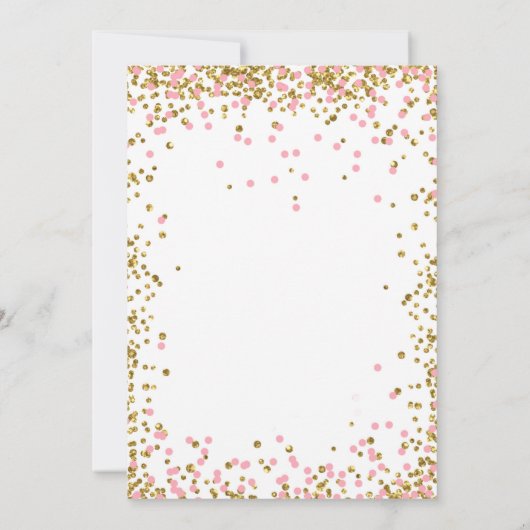 リトルサンシャインフローラかわいいガールファースト誕生日 招待状 (裏面)