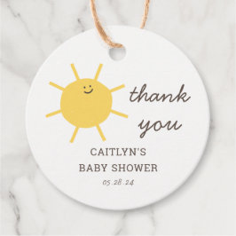 リトルサンシャインベビーシャワーありがとうラベル フェイバータグ