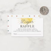 リトルサンシャインベビーシャワーおむつラッフルカード ノートカード (正面/裏面インサイチュ)