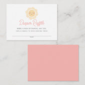 リトルサンシャインベビーシャワーおむつラッフルチケット エンクロージャーカード (正面/裏面)