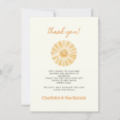 リトルサンシャインベビーシャワーサンキューカード 招待状 (正面)