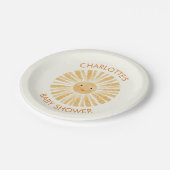 リトルサンシャインベビーシャワーパーソナライズされた ペーパープレート (アングル)