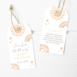 リトルサンシャインベビーシャワー感謝していユーメッセージカード ギフトタグ