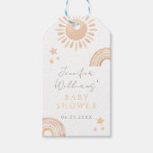 リトルサンシャインベビーシャワー感謝していユーメッセージカード ギフトタグ (正面)