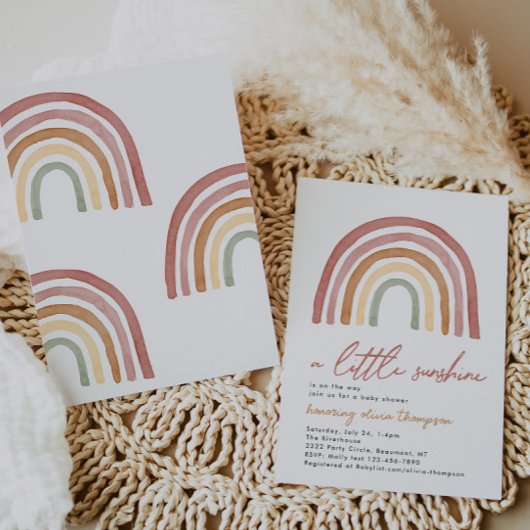 リトルサンシャインベビーシャワー招待状 招待状