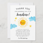 リトルサンシャインベビーシャワー サンキューカード (正面)