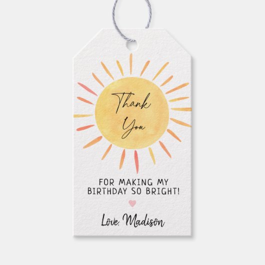 リトルサンシャインボホ誕生日サンキュー ギフトタグ (正面)