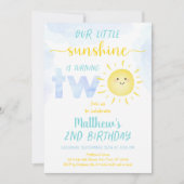 リトルサンシャインボーイの2歳の誕生日 招待状 (正面)