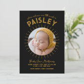 リトルサンシャインレトロフォトコラージュ誕生 案内状 (スタンド正面)