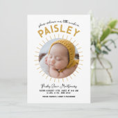 リトルサンシャインレトロフォトコラージュ誕生 案内状 (スタンド正面)