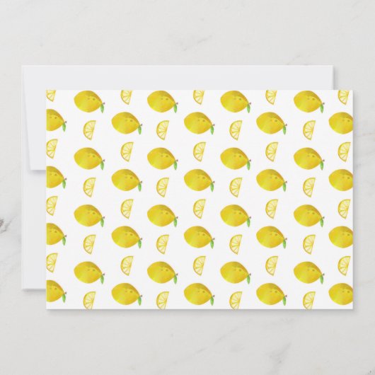 リトルサンシャインレモン誕生日写真 招待状 (裏面)