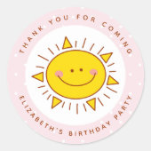 リトルサンシャイン誕生日サンキュー来for ラウンドシール (正面)