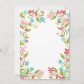 リトルサンシャイン誕生日パーティーの招待フローラ 招待状 (裏面)