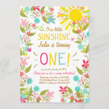 リトルサンシャイン誕生日パーティーの招待フローラ