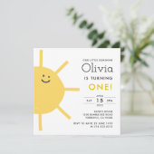 リトルサンシャイン1st誕生日パーティースクエアインビタティ 招待状 (スタンド正面)