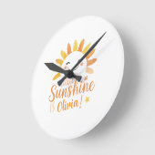 リトルサンシャイン パーソナライズ ウォールクロック (傾斜)