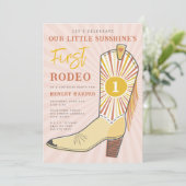 リトルサンシャイン ファーストロデオ ブート バースデーパーティー 招待状 (スタンド正面)