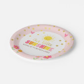 リトルサンニーン紙プレート誕生日ガールピンク ペーパープレート (アングル)