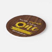 リトルサンフラワー1st誕生日紙プレート ペーパープレート (アングル)