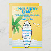 リトルサーファーデュデベビーシャワー招待状 招待状 (正面/裏面)