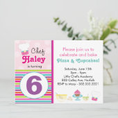 リトルシェフのバースデーパーティー招待状 招待状 (スタンド正面)