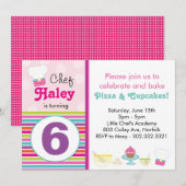 リトルシェフのバースデーパーティー招待状 招待状 (正面/裏面)