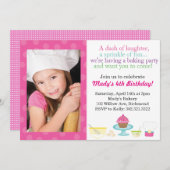 リトルシェフのベーキングパーティー写真招待状 招待状 (正面/裏面)