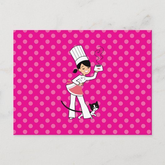 リトルシェフイラストレーションオン ポストカード (正面)
