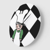 リトルシェフカートゥーンキッチン ラージ壁時計 (傾斜)