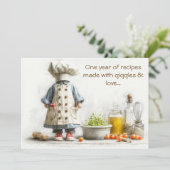 リトルシェフガール – 1st誕生日料理おもしろい 招待状 (スタンド正面)