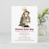 リトルシェフクリスマスクッキースワップ招待状 招待状 (スタンド正面)
