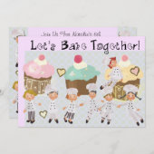 リトルシェフベーキングパーティー5x7招待状 招待状 (正面/裏面)