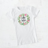 リトルシスターウォーター色のフローラリースと名前 Tシャツ