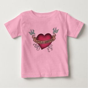 リトルシスタータトゥーハート ベビーTシャツ