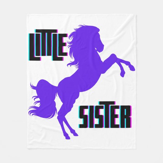 リトルシスターパープルポニー フリースブランケット (正面)