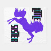 リトルシスターパープルポニー フリースブランケット (正面(横))