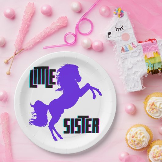 リトルシスターパープルポニー ペーパープレート (パーティー)