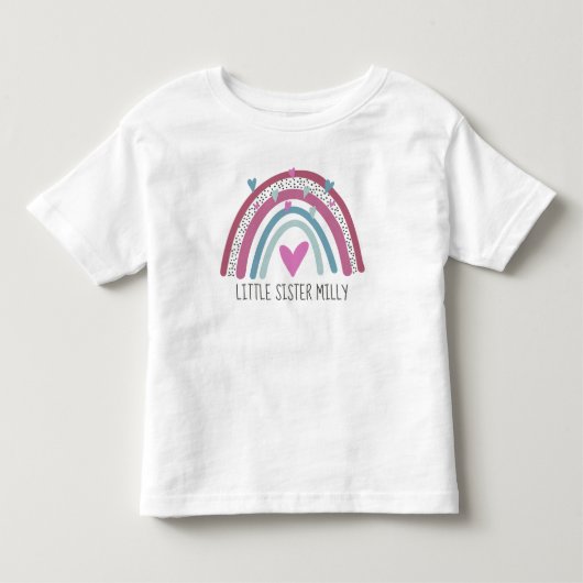 リトルシスター レインボー おそろいの服 トドラーTシャツ (正面)