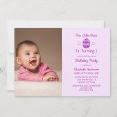 リトルシックイースター1st誕生日 招待状 (正面)