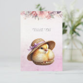 リトルシックピンクリボンサンキューカード サンキューカード (スタンド正面)