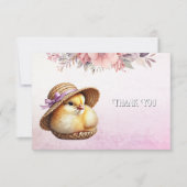 リトルシックピンクリボンサンキューカード サンキューカード (正面)