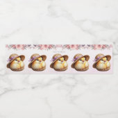 リトルシックピンクリボン ペットボトルラベル (シングルラベル)